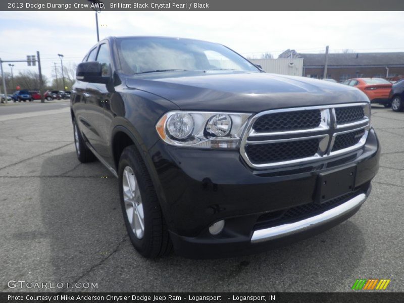 Brilliant Black Crystal Pearl / Black 2013 Dodge Durango Crew AWD