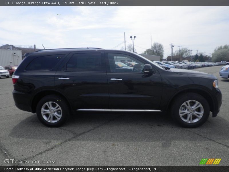 Brilliant Black Crystal Pearl / Black 2013 Dodge Durango Crew AWD