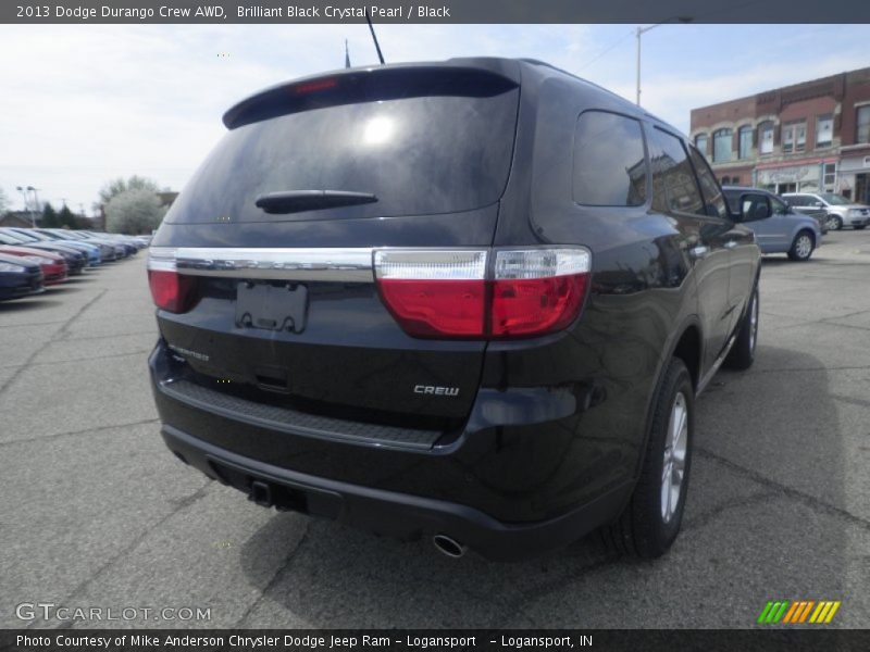 Brilliant Black Crystal Pearl / Black 2013 Dodge Durango Crew AWD