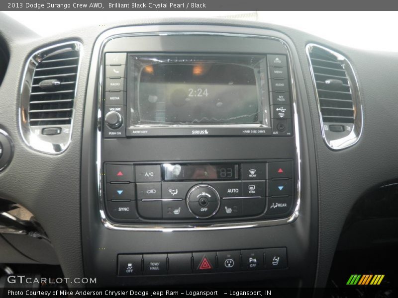 Brilliant Black Crystal Pearl / Black 2013 Dodge Durango Crew AWD