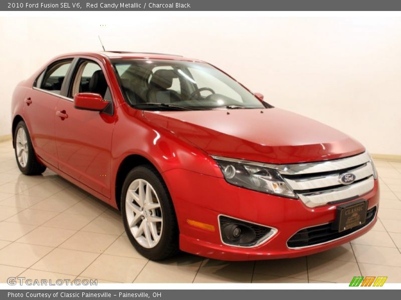 Red Candy Metallic / Charcoal Black 2010 Ford Fusion SEL V6