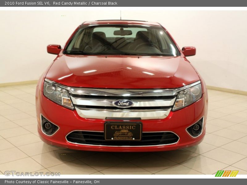 Red Candy Metallic / Charcoal Black 2010 Ford Fusion SEL V6