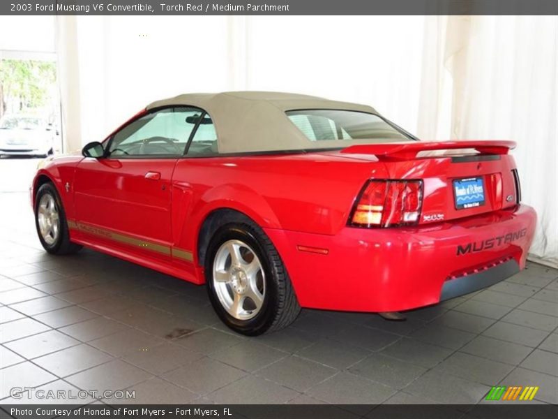 Torch Red / Medium Parchment 2003 Ford Mustang V6 Convertible