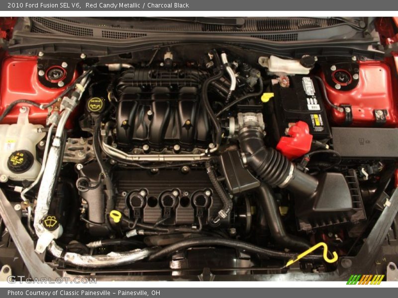 Red Candy Metallic / Charcoal Black 2010 Ford Fusion SEL V6