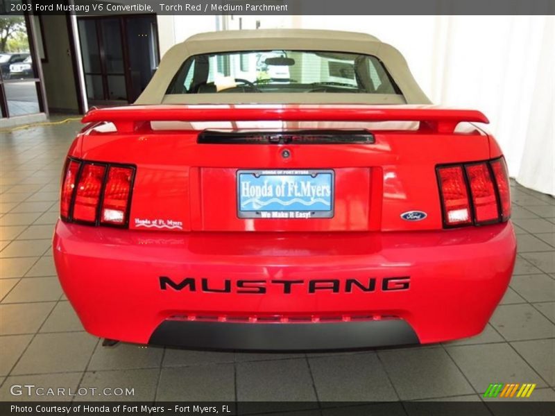 Torch Red / Medium Parchment 2003 Ford Mustang V6 Convertible