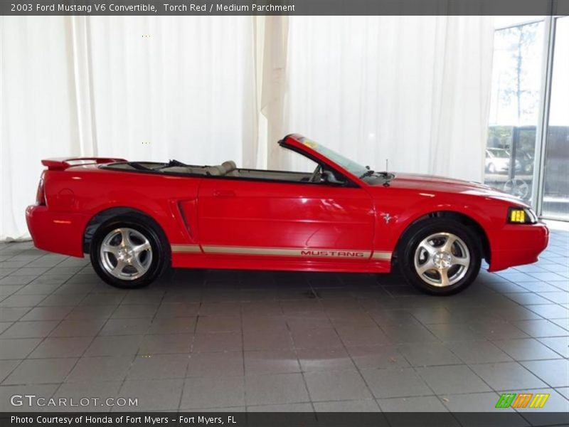 Torch Red / Medium Parchment 2003 Ford Mustang V6 Convertible