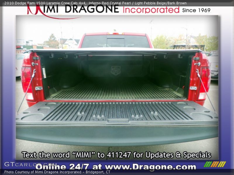 Inferno Red Crystal Pearl / Light Pebble Beige/Bark Brown 2010 Dodge Ram 1500 Laramie Crew Cab 4x4