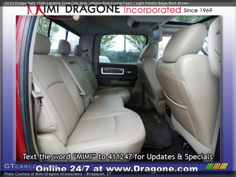 Inferno Red Crystal Pearl / Light Pebble Beige/Bark Brown 2010 Dodge Ram 1500 Laramie Crew Cab 4x4