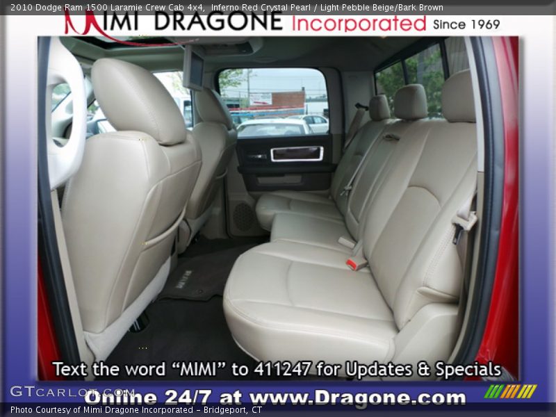 Inferno Red Crystal Pearl / Light Pebble Beige/Bark Brown 2010 Dodge Ram 1500 Laramie Crew Cab 4x4