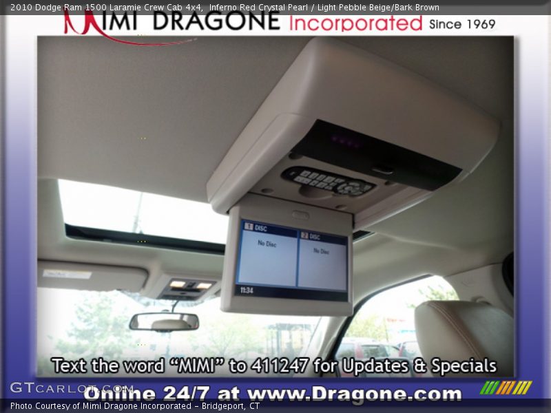 Inferno Red Crystal Pearl / Light Pebble Beige/Bark Brown 2010 Dodge Ram 1500 Laramie Crew Cab 4x4