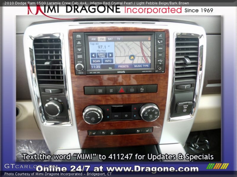 Inferno Red Crystal Pearl / Light Pebble Beige/Bark Brown 2010 Dodge Ram 1500 Laramie Crew Cab 4x4