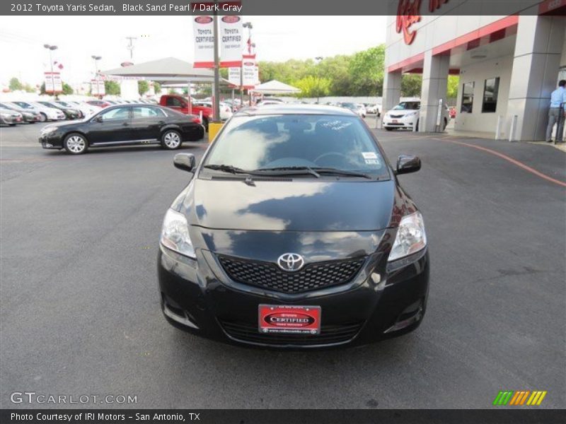 Black Sand Pearl / Dark Gray 2012 Toyota Yaris Sedan