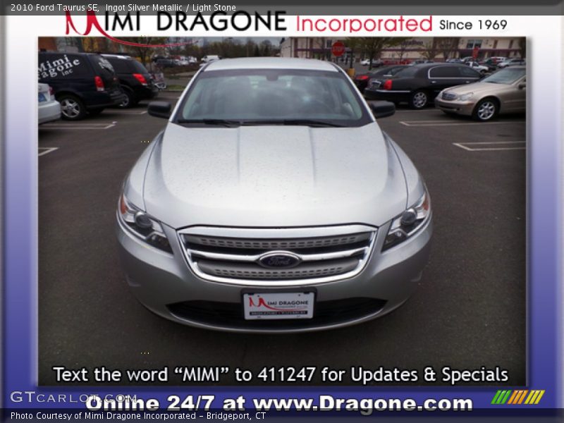 Ingot Silver Metallic / Light Stone 2010 Ford Taurus SE