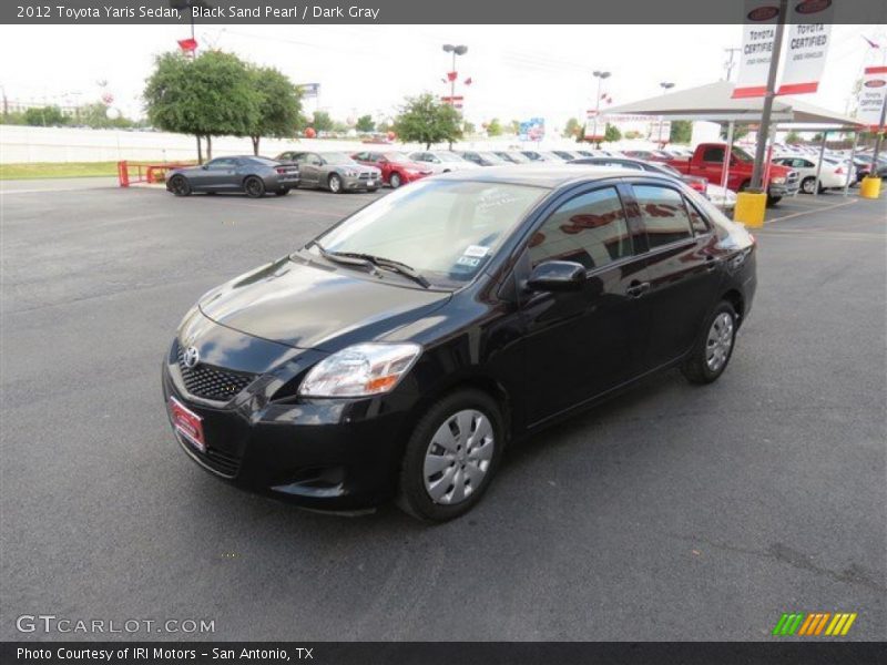 Black Sand Pearl / Dark Gray 2012 Toyota Yaris Sedan