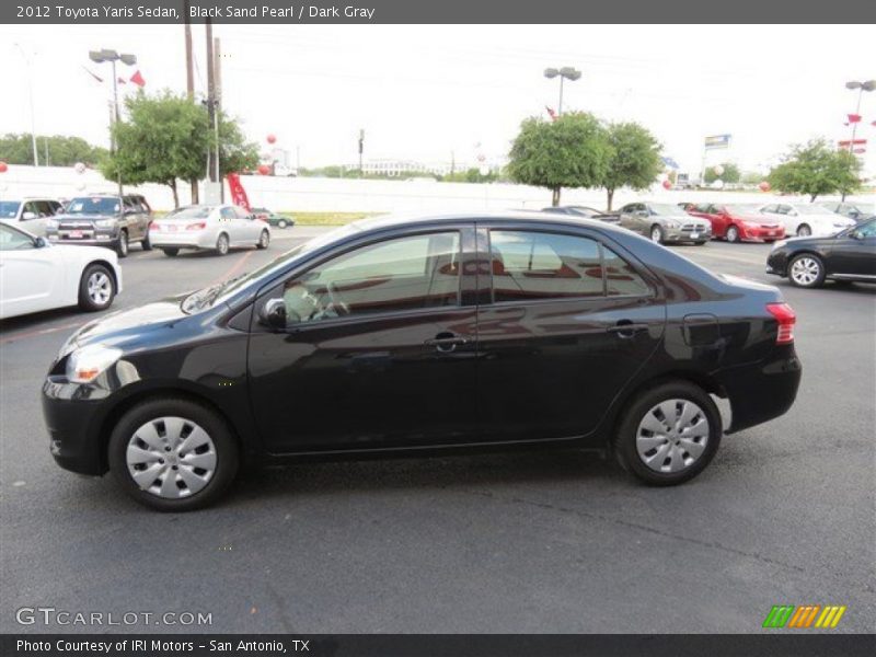 Black Sand Pearl / Dark Gray 2012 Toyota Yaris Sedan