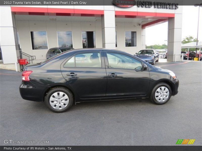 Black Sand Pearl / Dark Gray 2012 Toyota Yaris Sedan