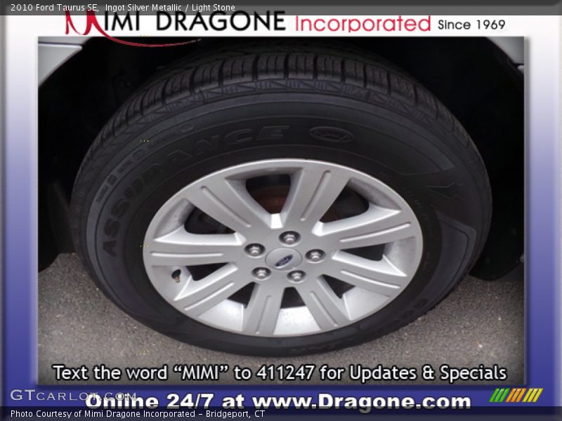 Ingot Silver Metallic / Light Stone 2010 Ford Taurus SE