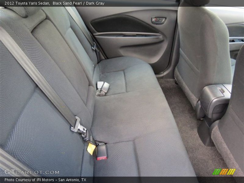 Black Sand Pearl / Dark Gray 2012 Toyota Yaris Sedan