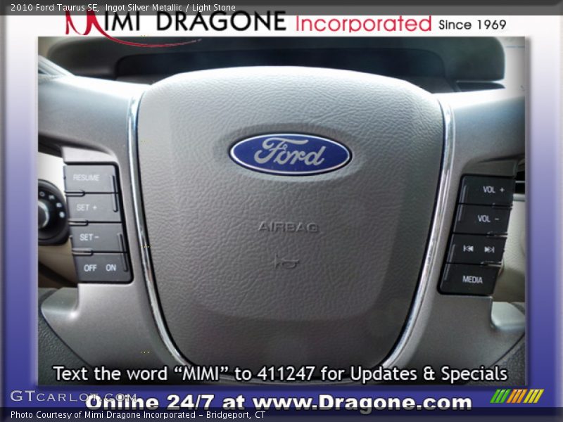 Ingot Silver Metallic / Light Stone 2010 Ford Taurus SE