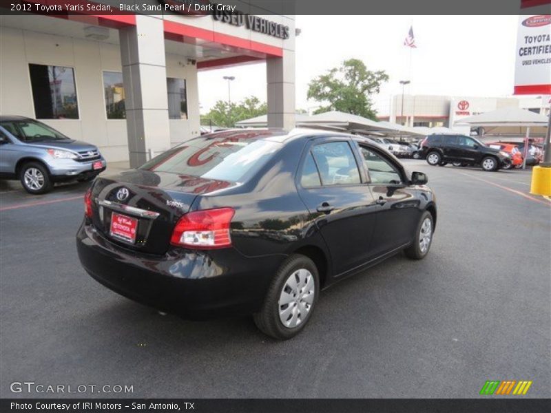 Black Sand Pearl / Dark Gray 2012 Toyota Yaris Sedan