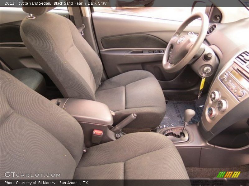 Black Sand Pearl / Dark Gray 2012 Toyota Yaris Sedan