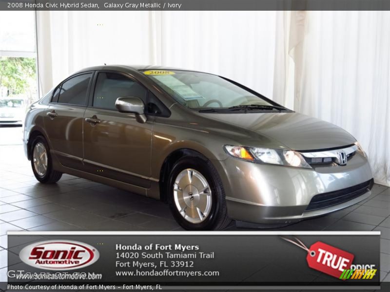 Galaxy Gray Metallic / Ivory 2008 Honda Civic Hybrid Sedan