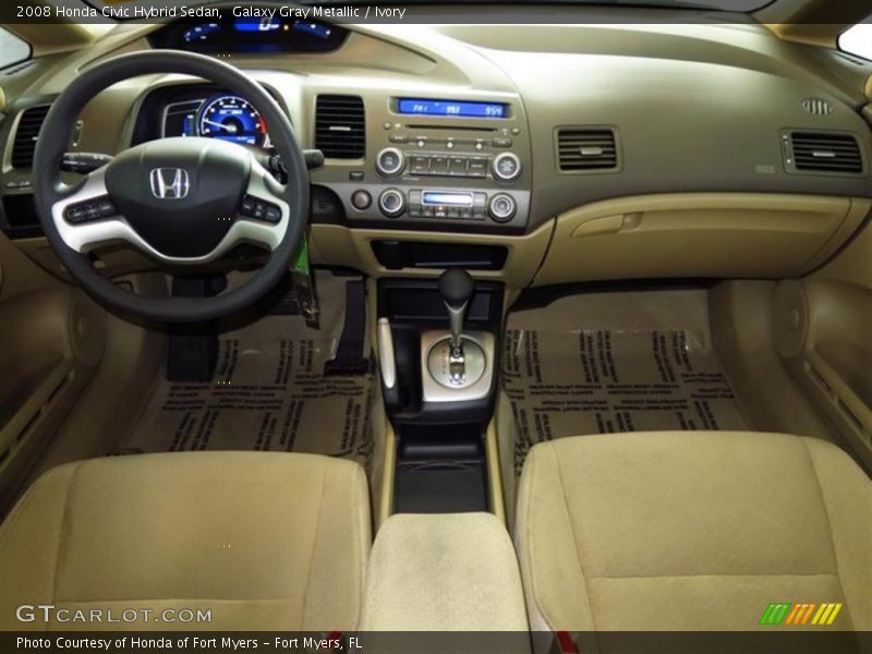 Galaxy Gray Metallic / Ivory 2008 Honda Civic Hybrid Sedan