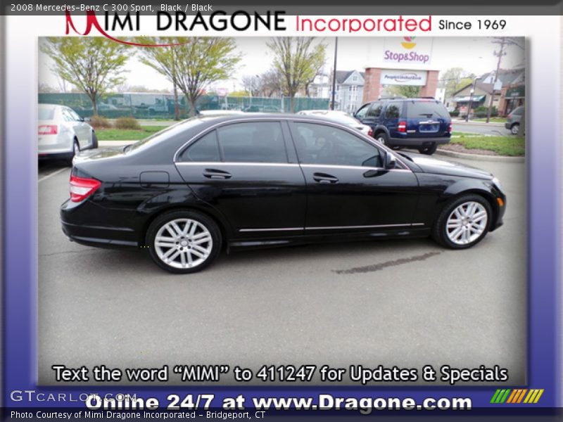 Black / Black 2008 Mercedes-Benz C 300 Sport