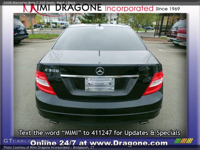 Black / Black 2008 Mercedes-Benz C 300 Sport