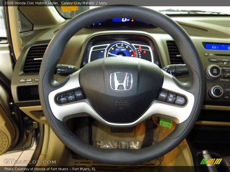 Galaxy Gray Metallic / Ivory 2008 Honda Civic Hybrid Sedan