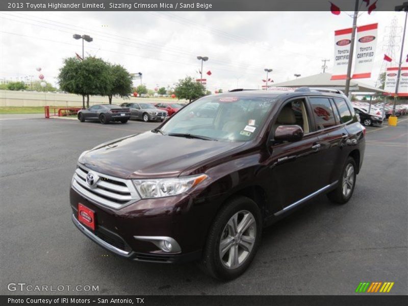 Sizzling Crimson Mica / Sand Beige 2013 Toyota Highlander Limited
