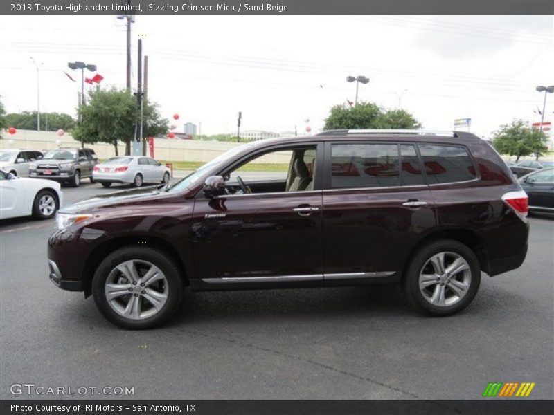 Sizzling Crimson Mica / Sand Beige 2013 Toyota Highlander Limited