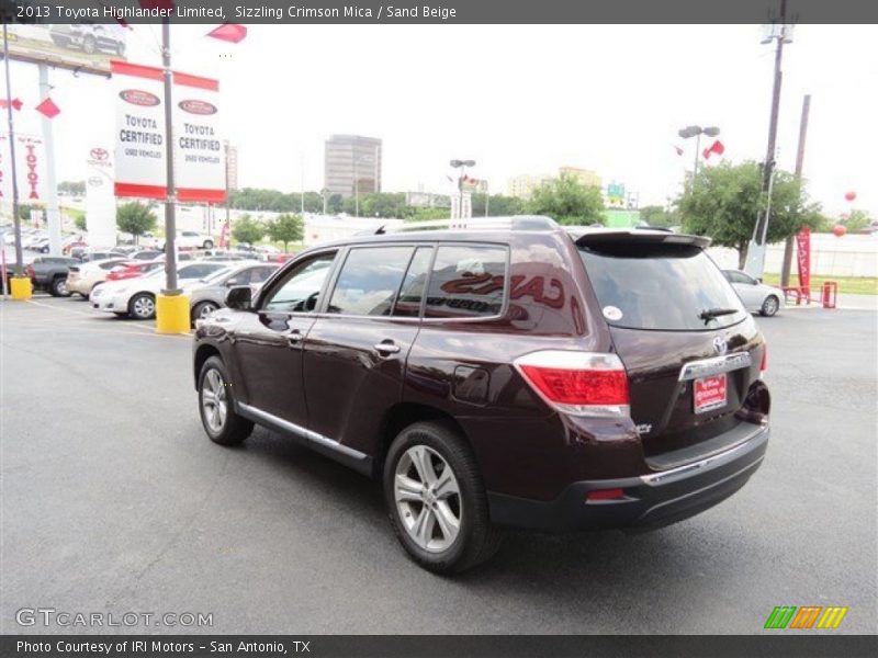Sizzling Crimson Mica / Sand Beige 2013 Toyota Highlander Limited