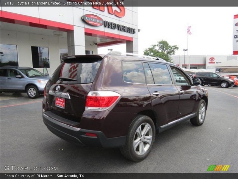 Sizzling Crimson Mica / Sand Beige 2013 Toyota Highlander Limited