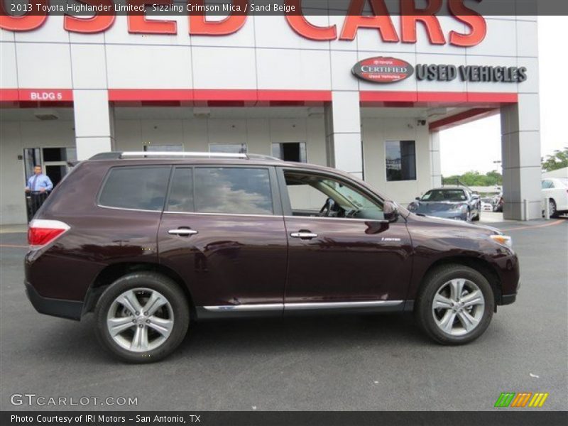 Sizzling Crimson Mica / Sand Beige 2013 Toyota Highlander Limited