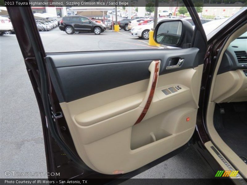 Sizzling Crimson Mica / Sand Beige 2013 Toyota Highlander Limited