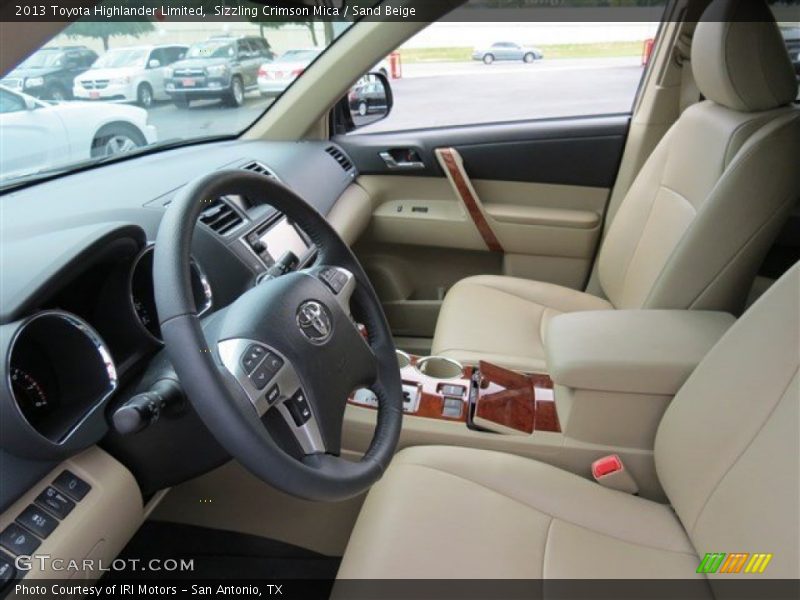 Sizzling Crimson Mica / Sand Beige 2013 Toyota Highlander Limited