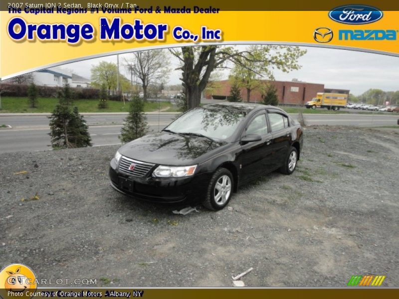 Black Onyx / Tan 2007 Saturn ION 2 Sedan