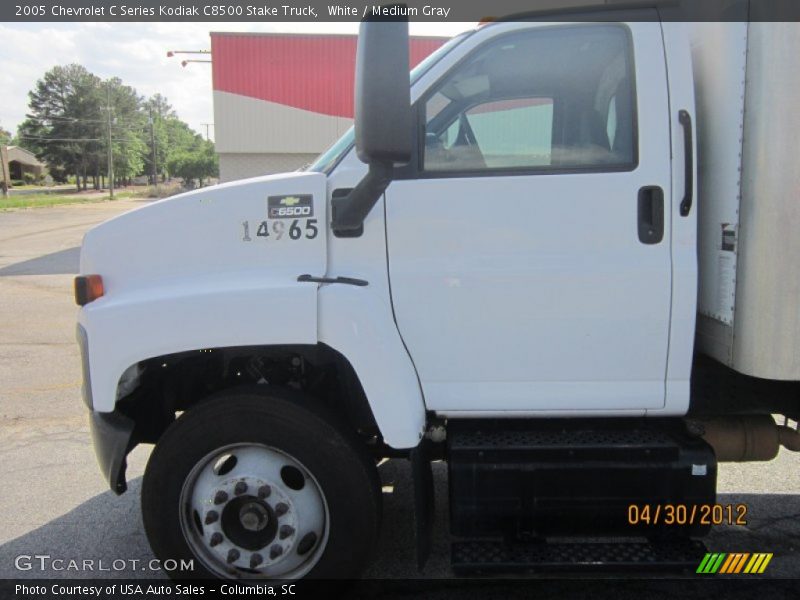 White / Medium Gray 2005 Chevrolet C Series Kodiak C8500 Stake Truck