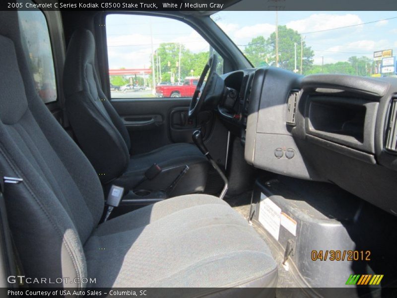 White / Medium Gray 2005 Chevrolet C Series Kodiak C8500 Stake Truck