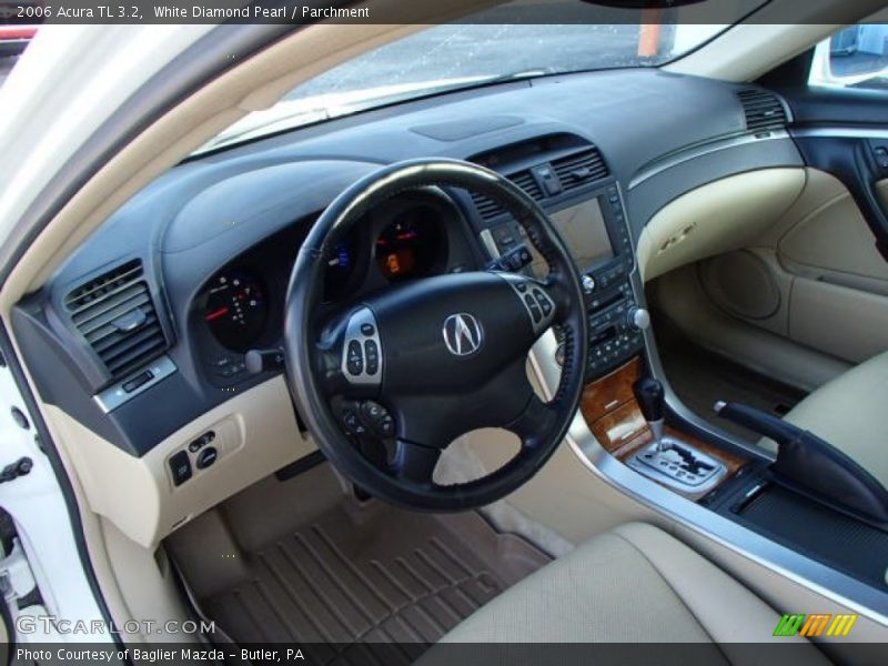 White Diamond Pearl / Parchment 2006 Acura TL 3.2