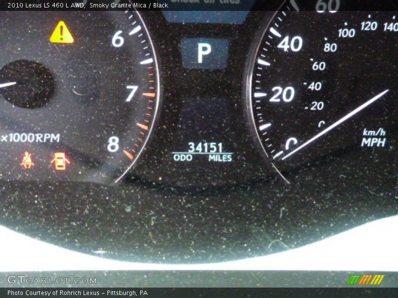 Smoky Granite Mica / Black 2010 Lexus LS 460 L AWD
