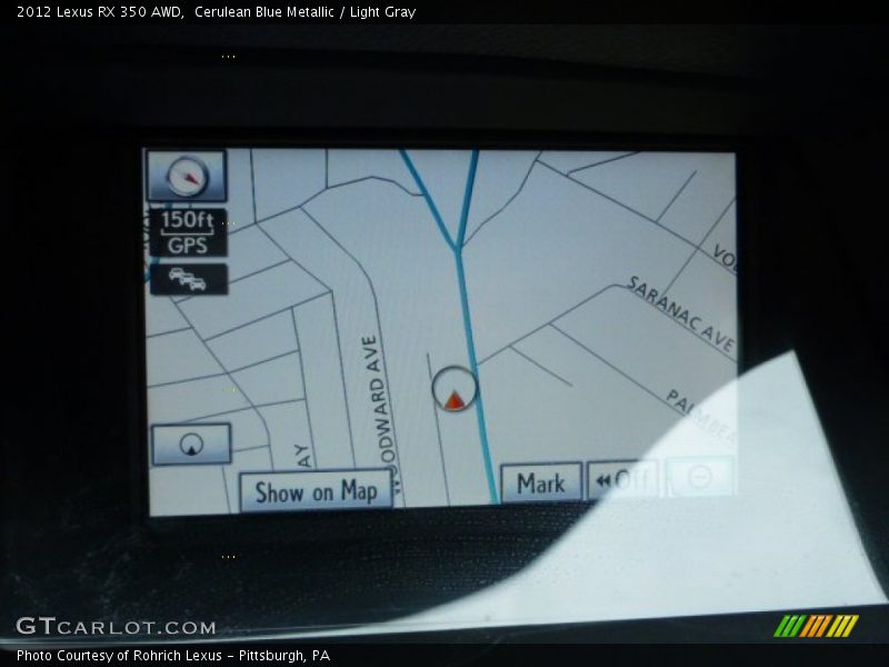 Cerulean Blue Metallic / Light Gray 2012 Lexus RX 350 AWD