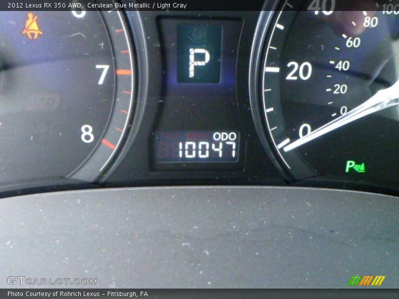Cerulean Blue Metallic / Light Gray 2012 Lexus RX 350 AWD