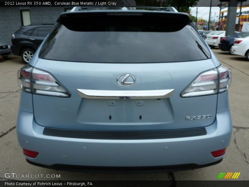 Cerulean Blue Metallic / Light Gray 2012 Lexus RX 350 AWD