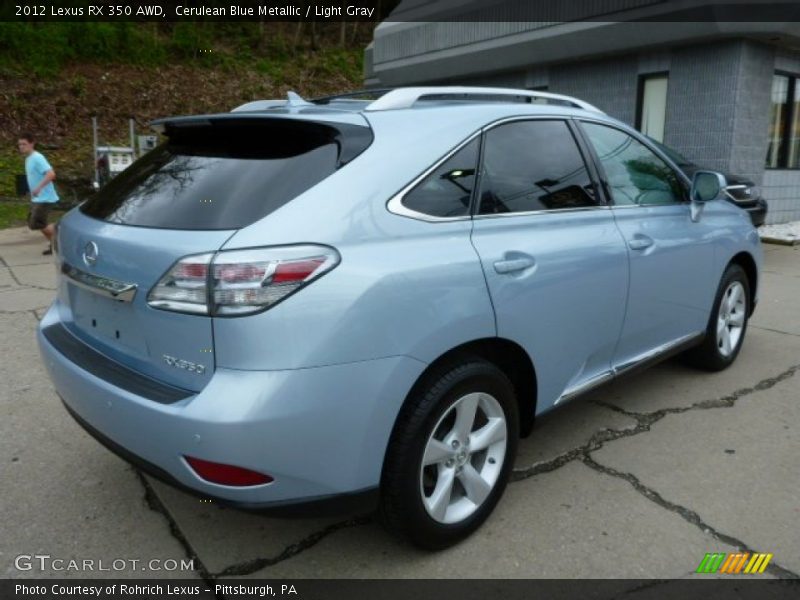 Cerulean Blue Metallic / Light Gray 2012 Lexus RX 350 AWD