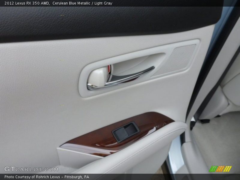 Cerulean Blue Metallic / Light Gray 2012 Lexus RX 350 AWD