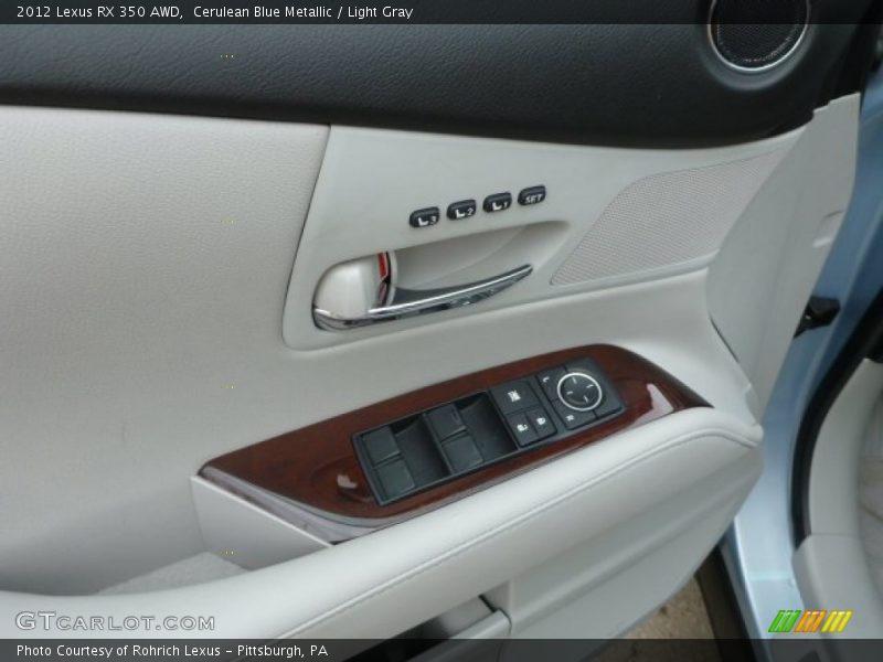 Cerulean Blue Metallic / Light Gray 2012 Lexus RX 350 AWD