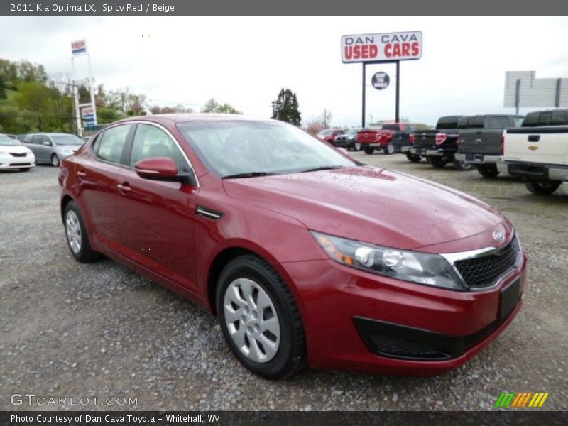 Spicy Red / Beige 2011 Kia Optima LX