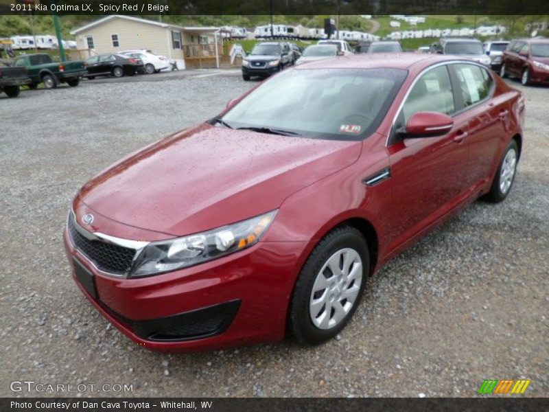 Spicy Red / Beige 2011 Kia Optima LX